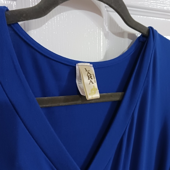 Lara long sleeve belted royal blue maxi dress - Picture 6 of 8